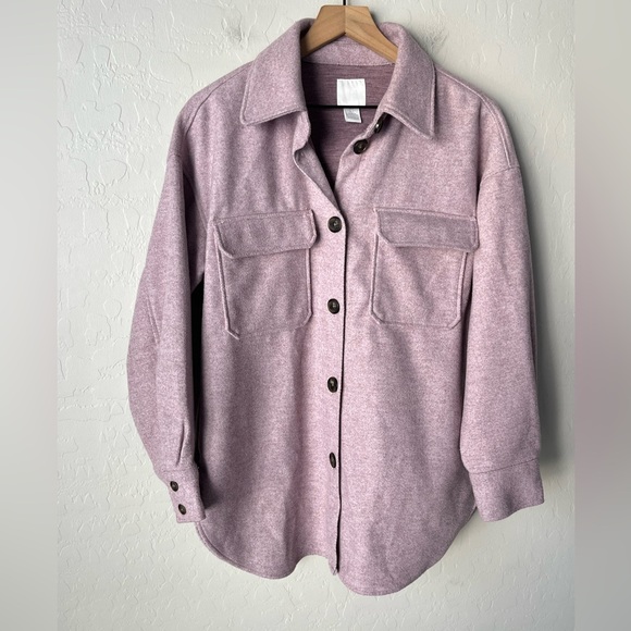 H&M shirt Shacket jacket pink small bloggers favorite - Picture 5 of 12